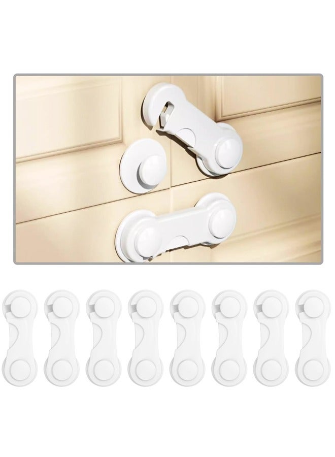 8 Pack Cabinet Door Locks for Baby Proof and Child Safety Cabinet Locks for Kitchen Drawer Cupboards Fridge Closet Pantry - Image 1