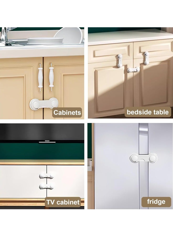 8 Pack Cabinet Door Locks for Baby Proof and Child Safety Cabinet Locks for Kitchen Drawer Cupboards Fridge Closet Pantry - Image 5