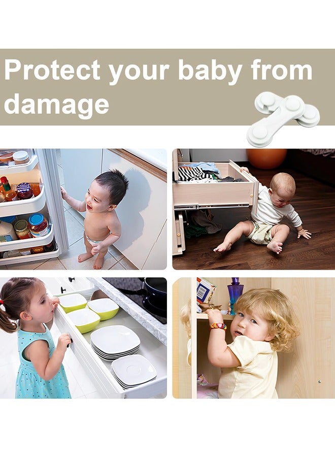 8 Pack Cabinet Door Locks for Baby Proof and Child Safety Cabinet Locks for Kitchen Drawer Cupboards Fridge Closet Pantry - Image 4