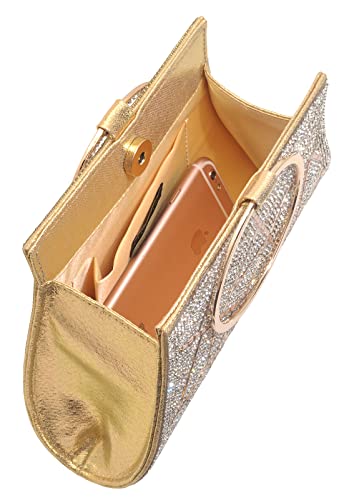 MOSSMON Crystal Clutch Purses Bride and Bridesmaid Handbag Elegant Wristlet Evening Bag for Women - Image 3