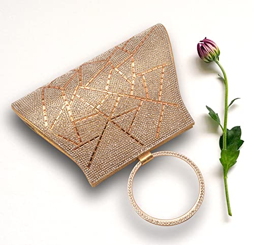 MOSSMON Crystal Clutch Purses Bride and Bridesmaid Handbag Elegant Wristlet Evening Bag for Women - Image 4
