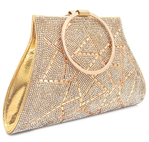 MOSSMON Crystal Clutch Purses Bride and Bridesmaid Handbag Elegant Wristlet Evening Bag for Women - Image 1