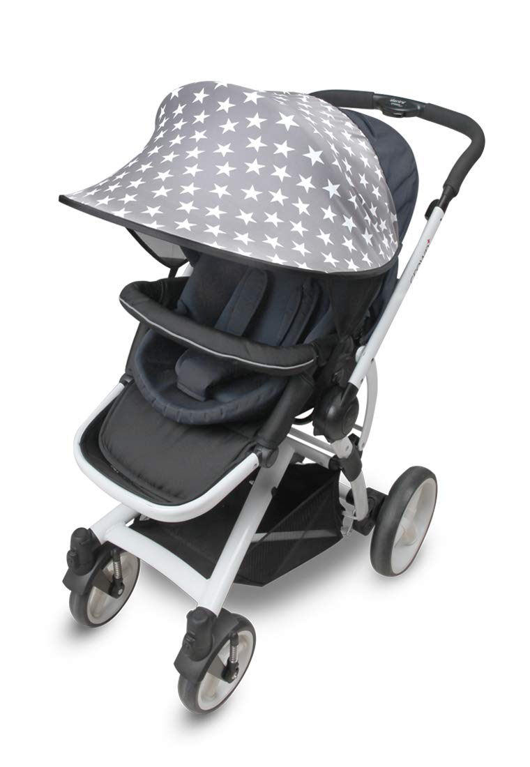 Manito Sun Shade for Strollers and Car Seats - Scandi (Star Grey) UPF 50+ - Image 1