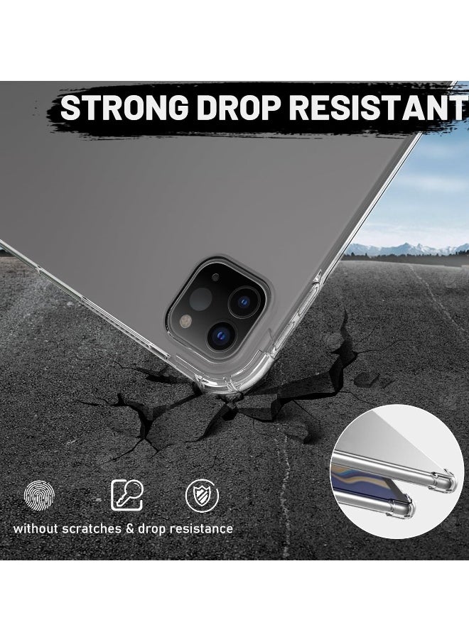 DUSALA - Case for iPad Pro 13-inch 2024 (M4) Support Pencil Charging, Soft TPU Transparent Back Corners Bumper Protective Cover Anti-Scratch Shock Proof Lightweight Shell for iPad Pro 13 2024 - Image 1