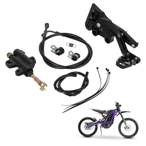 CHANGCHENG Dirt Bike Foot Brake Pedal Lever Kit Aluminum CNC for Surron Light Bee XS Segway X160X260 Electric Dirt Bike Black - Image 1