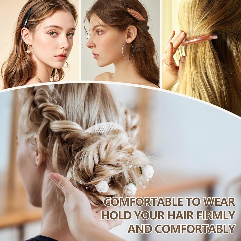 TIPTAP 6PCS 3.15IN Hair Side Comb with 3 Colors, Professional Barber Comb for Styling and Grooming, French Combs for Wedding, Dating and More - Image 3