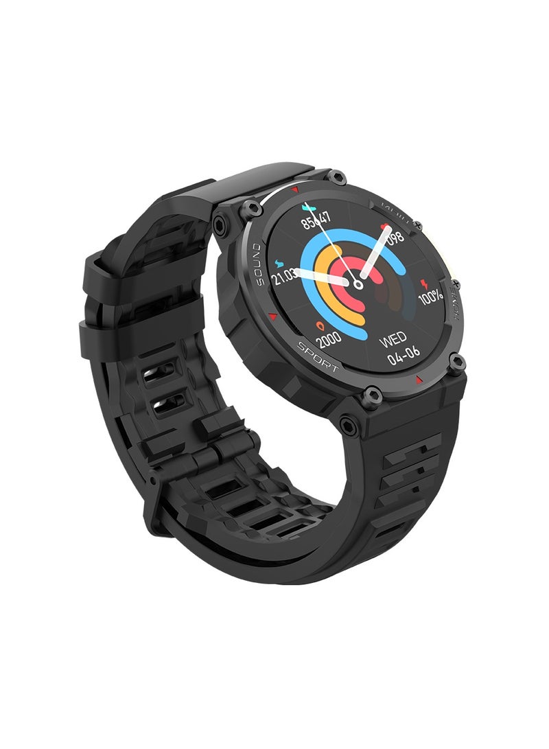 Goaltage SW02 Vintage Smart Watch with Water Resistant, NFC Payment, and Sleep, Heart Rate, Pressure, and Oxygen Monitoring - Black - Image 4