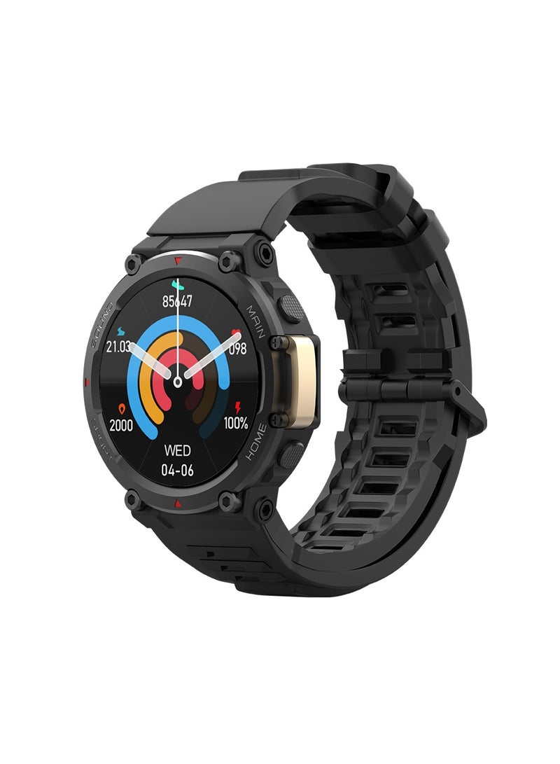 Goaltage SW02 Vintage Smart Watch with Water Resistant, NFC Payment, and Sleep, Heart Rate, Pressure, and Oxygen Monitoring - Black - Image 2