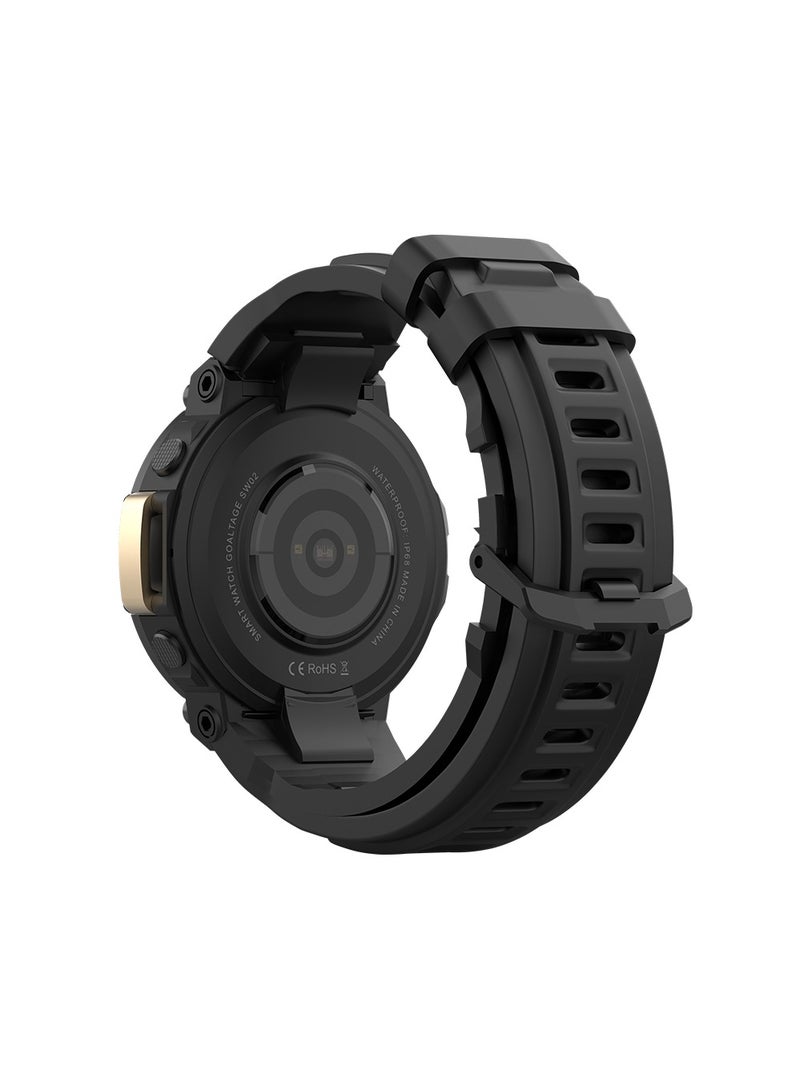 Goaltage SW02 Vintage Smart Watch with Water Resistant, NFC Payment, and Sleep, Heart Rate, Pressure, and Oxygen Monitoring - Black - Image 3