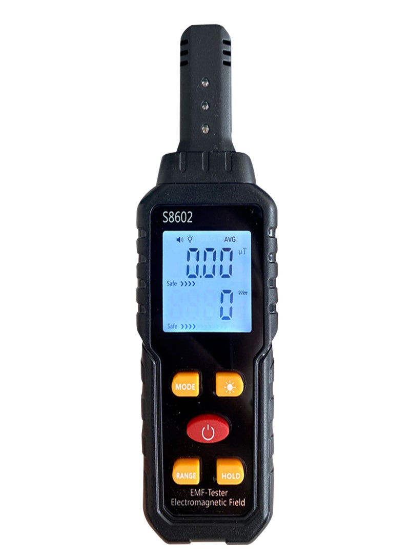Handheld 3-in-1 Digital Radiation Dosimeter Electric Field Magnetics Field Temperature Multifunctional Detector Home Office Radiation Tester Sound Light Alarm LCD Display with Backlight - Image 1