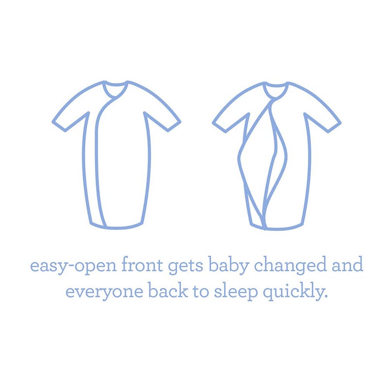 Magnetic Me Modal Newborn Sleeper Gown & Hat Set | Silky Soft Modal Fabric Sleep Sack | Baa Baa Baby Gray | 0-3 Months - Image 3