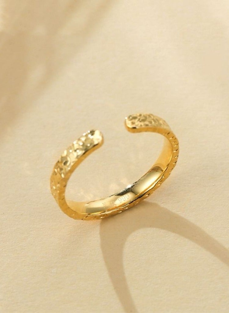 AuliceVerse Open Adjustable Starry Sparkle Couple Ring Set 2 Rings Suitable for Stacking Great Gift for Engagements and Birthdays - Image 2