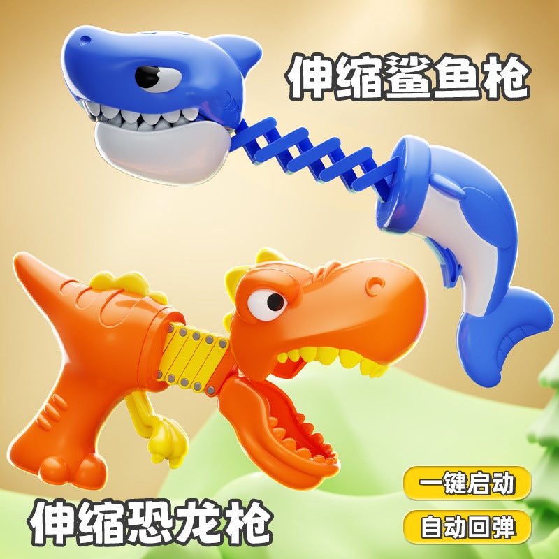 Cartoon Dinosaur Shark Stretch Gun Toy - Image 2