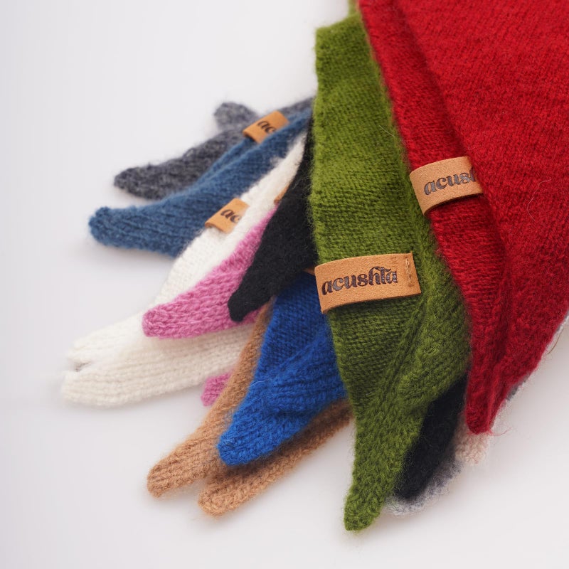 ACUSHLA 100% Merino Wool Triangle Scarf for Women Winter Neck Gaiter Warmer Knit Fashion Hooded Scarf Lightweight Soft Warm Neck Wrap for Ladies, 15.7'' X 47.2'', Camel - Image 5