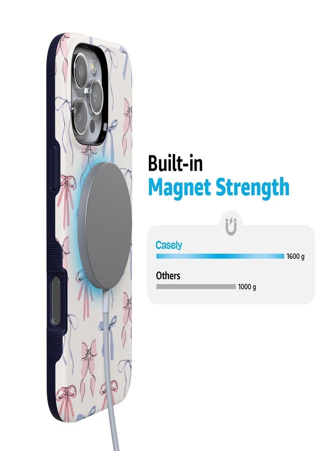 Casely iPhone 16 Pro Max Case | Coquette Girlie | Pastel Bows Case | Bold Protective Design | Compatible with MagSafe - Image 4