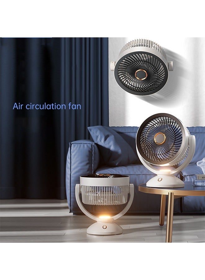 اوليو مروحة مكتب USB صغيرة، 4 سرعات للرياح، تعمل بمنفذ USB، مروحة تبريد سطح المكتب المحمولة، مروحة مكتب محيطية قوية وصامتة مع ضوء ليلي، دوران 90 درجة، رياح قوية، تشغيل هادئ، مناسبة للمنزل والمكتب والسيارة والسفر في الهواء الطلق - Image 4