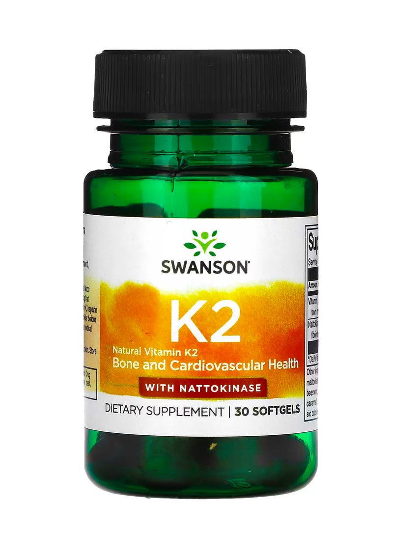 SWANSON Vitamin K2, 30 Softgels