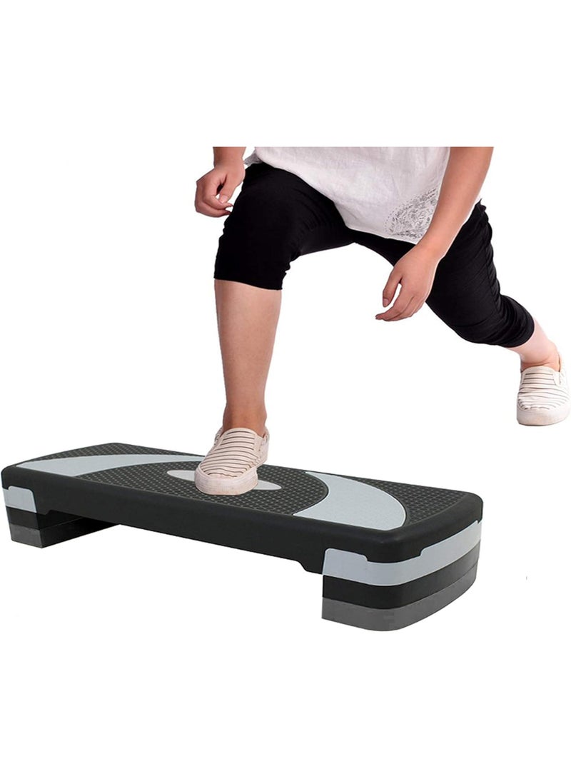 منصة ستيبر هوائي للجنسين - قابلة لتعديل الارتفاع، سطح مانع للانزلاق، بلاستيك متين (بحد أقصى 120 كجم) - معدات لياقة منزلية - Image 1