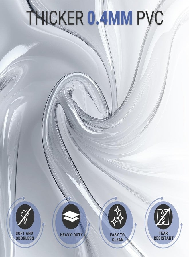 ZORFIN Clear Backpack for School: Large Clear Bookbag - Heavy Duty PVC Transparent Backpack for College Workplace Security, Black - Image 5