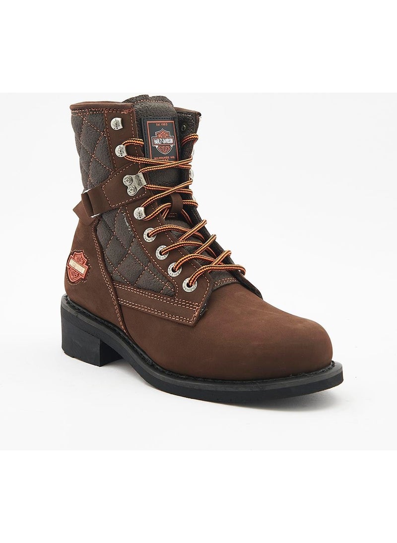HARLEY DAVIDSON New Worker Men's Dark Brown Nubuck Boots  - Image 2