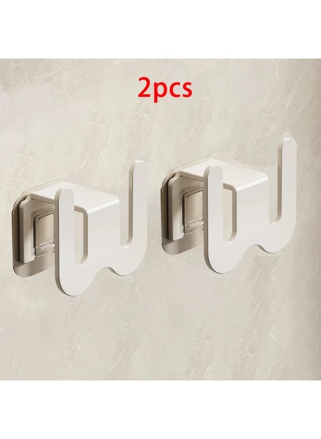 رفافة أحذية بيضاء ثقيلة 2 قطعة منظِّم تعليق لاصق بدون حفر خطاطيف مقاومة للانزلاق - Image 1