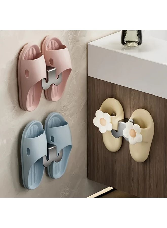 رفافة أحذية بيضاء ثقيلة 2 قطعة منظِّم تعليق لاصق بدون حفر خطاطيف مقاومة للانزلاق - Image 5