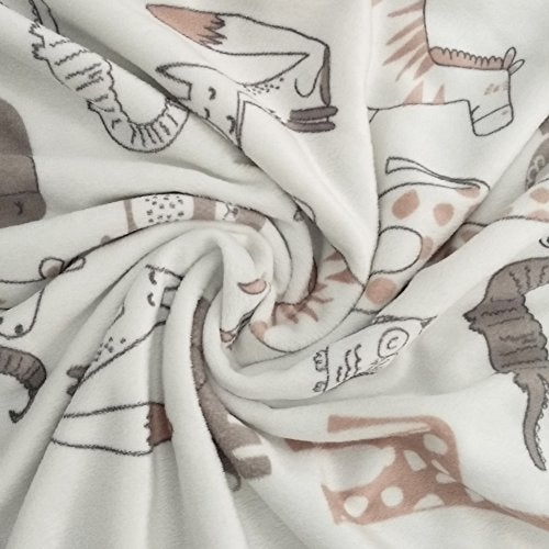 BORITAR Baby Blanket Soft Minky with Double Layer Dotted Backing, Lovely Animals Printed 30 x 40 Inch Receiving Blanket - Image 4