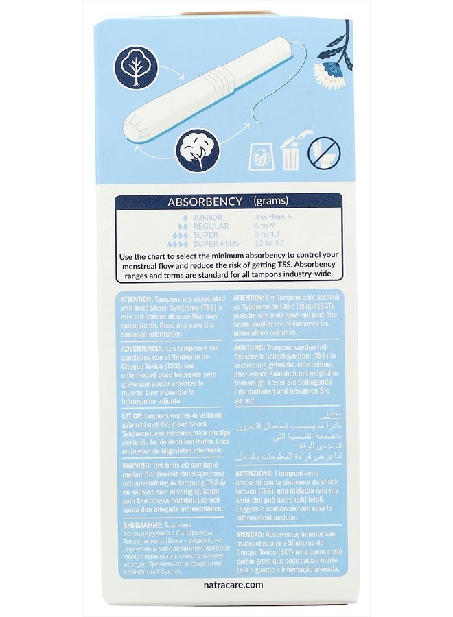 NATRACARE تامبون قطن عضوي من ناتراكير مع جهاز تطبيق من الكرتون، (1 عبوة، 16 تامبون إجمالي) - Image 4