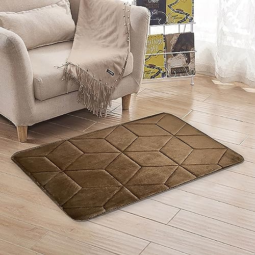 Status Contract Memory Foam Bath Mat Rug, Ultra Soft and Non-Slip Bathroom Rugs, Water Absorbent and Machine Washable Bath Rug for Bathroom, Shower, and Tub, 16" x 24" (Brown), Rectangular - Image 5