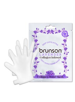 brunson Say Goodbye to Rough Hand – Brunson Lavender Collagen-Infused Anti-Aging hand Peel Mask: Deep Exfoliation for Healthier, Softer hands  - Image 1