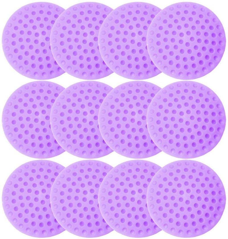 KolorFish Wall Protectors, 12 PCS Self-Adhesive Door Handle Bumper Guard Stopper, Rubber Self- Adhesive Crash Pad (Purple) - Image 1
