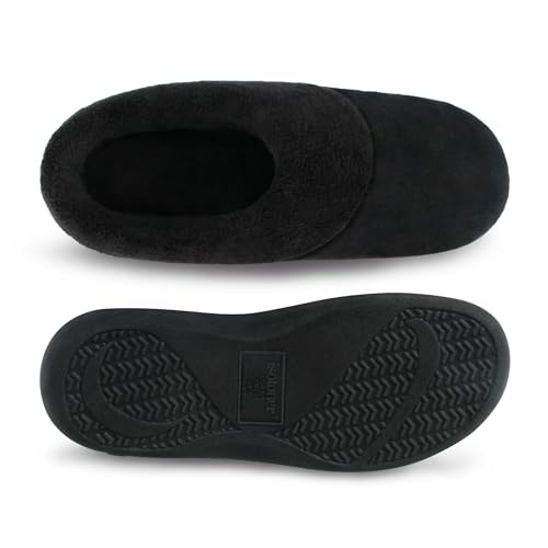 isotoner Women's Classic Clog Slippers with Memory Foam Comfort and Non-Slip Stability, Black, 7.5-8 - Image 3