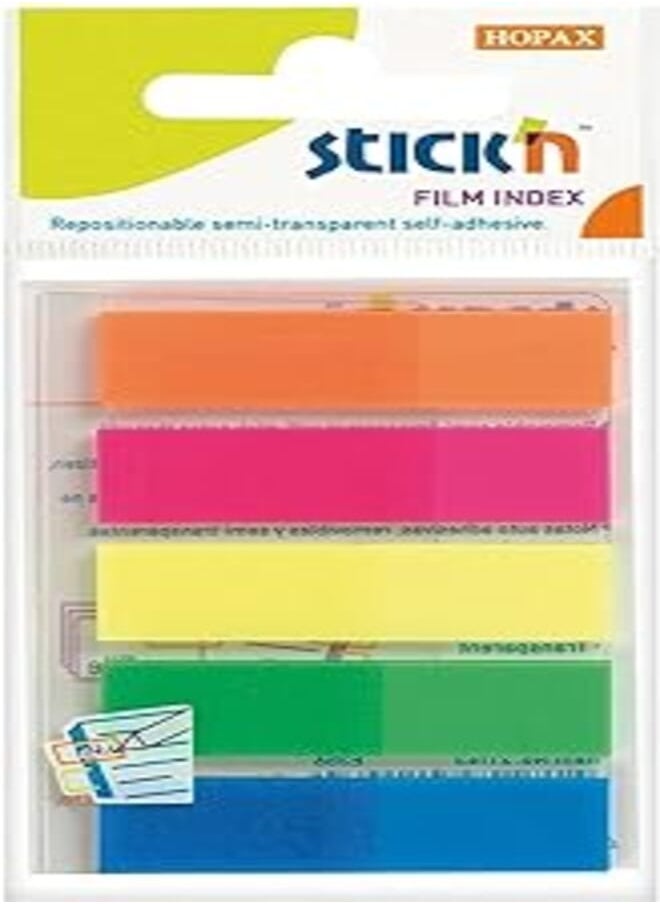 Stick'n - علامة تبويب مؤشر فيلم Stick n value مقاس 12 مم - نيون متعدد الألوان - Image 1