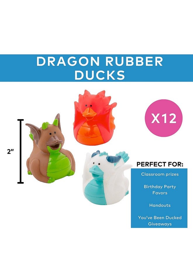 Fun Express Dragon Rubber Duckies (Set of 12) Medieval Party Supplies - Image 2