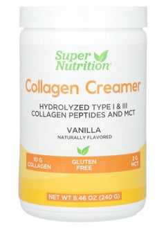 Super Nutrition Collagen Creamer Vanilla 8.46 oz (240 g) 