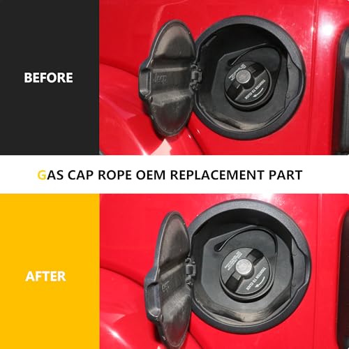 RERPRO Fuel Gas Cap Tether Compatible with 2018-2024 2025 Jeep Wrangler JL 2/4 Door 4XE Gladiator JT Accessories Fuel Tank Cap Rope Fuel Filler Gas Lanyard Replacement - Image 3