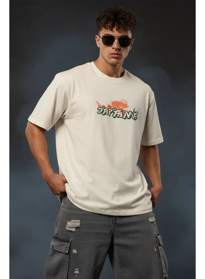 فيردو Veirdo®_Pure Cotton Oversized Loose Baggy Fit Round Neck Half Sleeve Cool Graphic Printed T-Shirt for Men & Boys (Sizes: S to 2XL) (OS_100_JAPNOSAKA_SW_S)