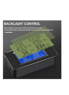 KASTWAVE AC Power Meter, 80-260V 100A Voltage Current Color LCD Display Panel, Current Voltage Amperage Energy Meter Monitor, Digital Ammeter Voltmeter with Split Core Current Transformer CT, AC 100A Meter  - Image 3