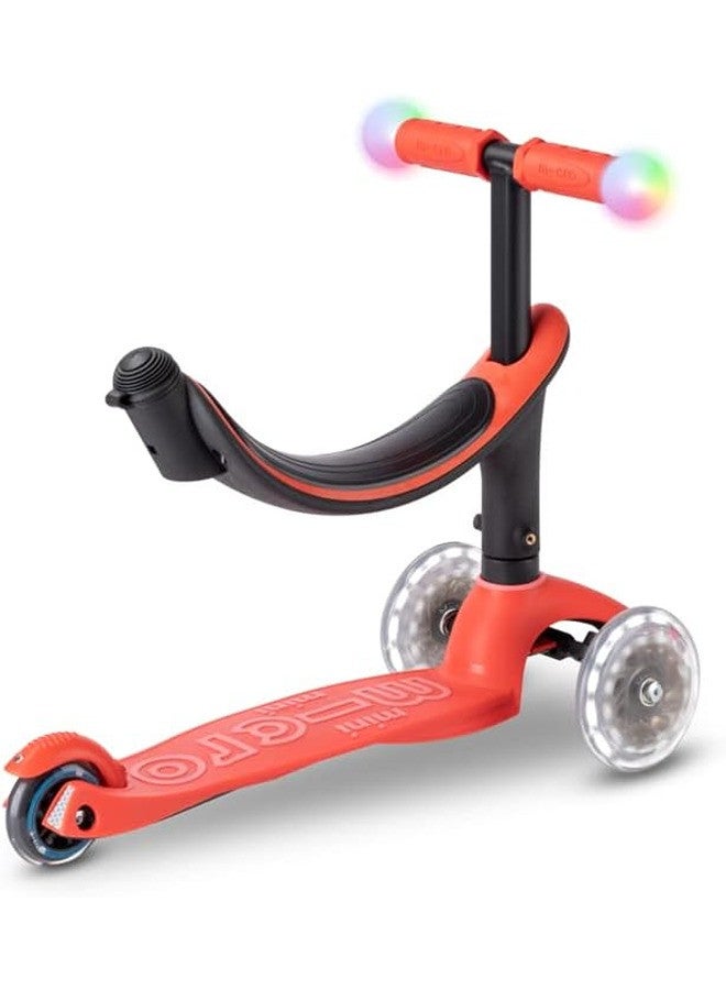 Micro سكوترات ميكرو | دراجة ثلاثية Mini Micro 2 Grow LED 4in1 للأطفال | مقود قابل للتعديل | قابلة للطي | خفيفة الوزن | للأولاد والبنات | 1-6 سنوات | أحمر - Image 4