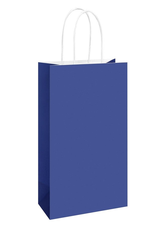 REMTAP Gift Paper Bags 8×4.5×10.5 50Pcs Kraft Bags with Handles Bulk Gift Bag for Wedding Party Craft Retail Packaging, Shopping, Party Favor, Retail Bag (Blue-M-50pcs, 8 * 4.5 * 10.5 - Image 1