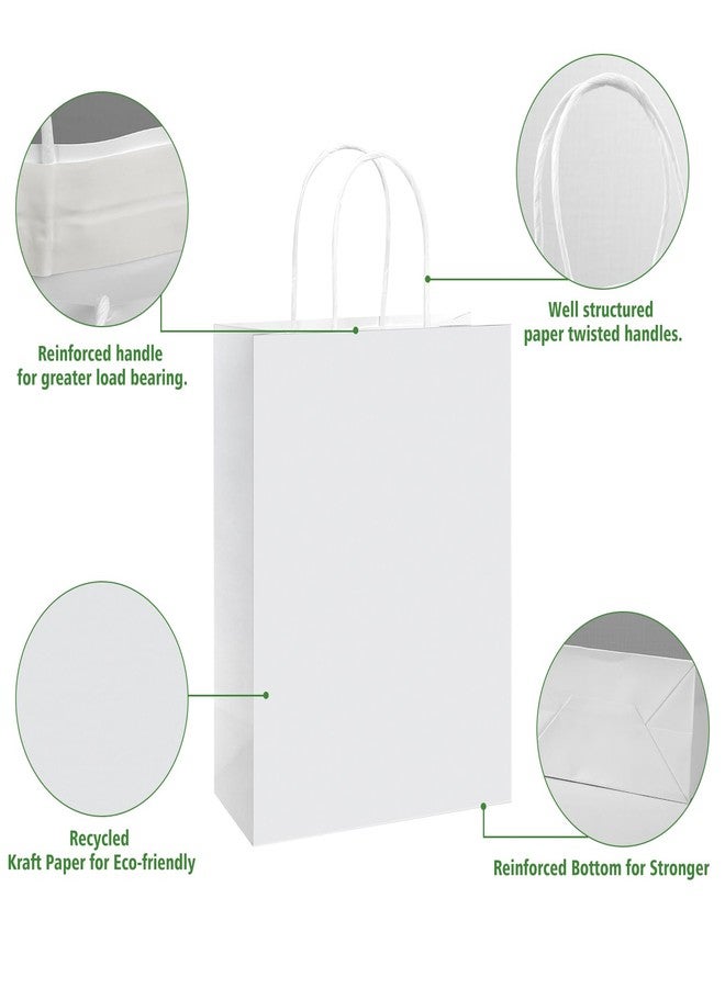 REMTAP Gift Paper Bags 8×4.5×10.5 50Pcs Kraft Bags with Handles Bulk Gift Bag for Wedding Party Craft Retail Packaging, Shopping, Party Favor, Retail Bag (Blue-M-50pcs, 8 * 4.5 * 10.5 - Image 3