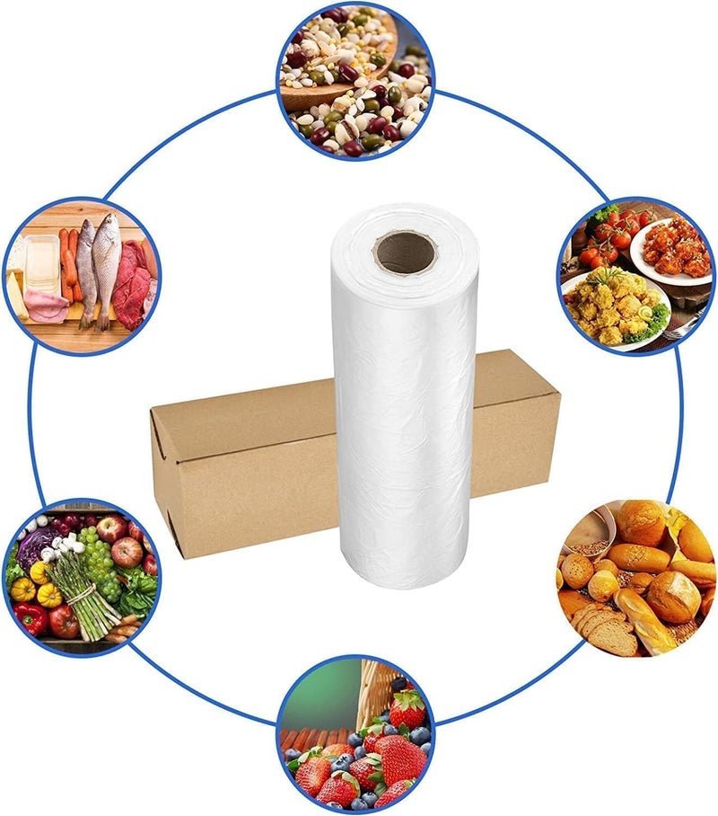 HZYH 12" x 20" Clear Plastic Reusable Food Storage Bags, 700 Bags (2  Rolls) - Image 5