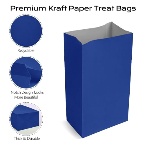 Festiko 12 Pcs Paper Goodie Bags (24 X 13 X 8 Cm) - Party Favor Color Paper Bags, Goodie Candy Gift Paper Bags For Birthday/Wedding - Colorful Without Handle,Multicolor - Image 3