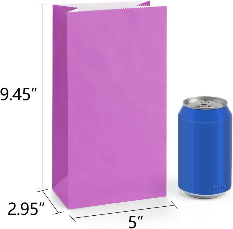 Festiko 12 Pcs Paper Goodie Bags (24 X 13 X 8 Cm) - Party Favor Color Paper Bags, Goodie Candy Gift Paper Bags For Birthday/Wedding - Colorful Without Handle,Multicolor - Image 2