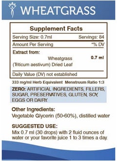 Secrets of the Tribe Wheatgrass Alcoholfree Liquid Extract Made With Wheatgrass (Triticum Aestivum) Dried Leaf (2 Fl Oz)  - Image 5