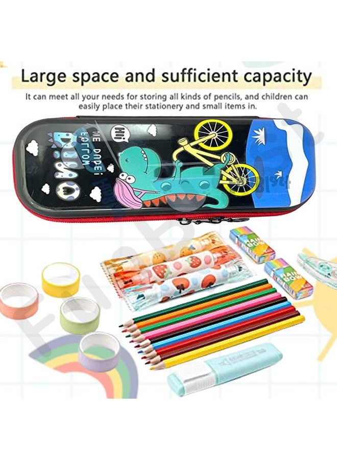FunBlast Dinosaur Theme Pencil Pouches for Boys - Multi-Purpose Zipper Pouch Case for School Boys, Stationary Organizer Box, Aesthetic Pencil Case for School Kids, Return Gift for Kids - Image 2