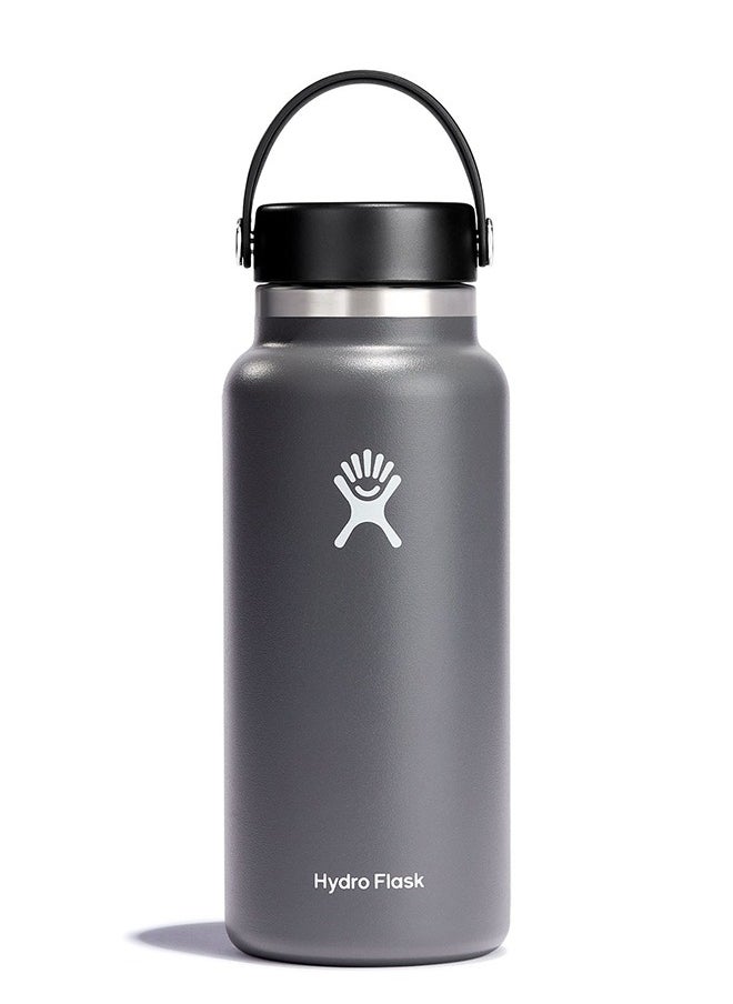 Hydro Flask 32 oz Wide Mouth with Flex Cap Stainless Steel Reusable Water Bottle - Vacuum Insulated, Dishwasher Safe, BPA-Free, Non-Toxic  - Image 1