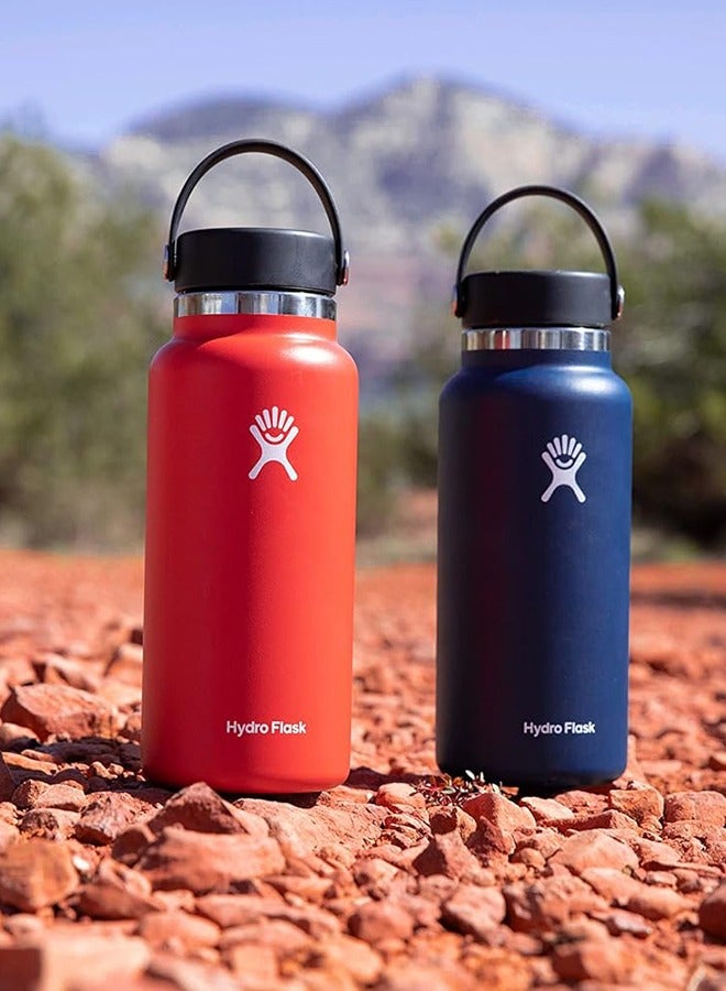 32 oz Wide Mouth with Flex Cap Stainless Steel Reusable Water Bottle - Vacuum Insulated, Dishwasher Safe, BPA-Free, Non-Toxic