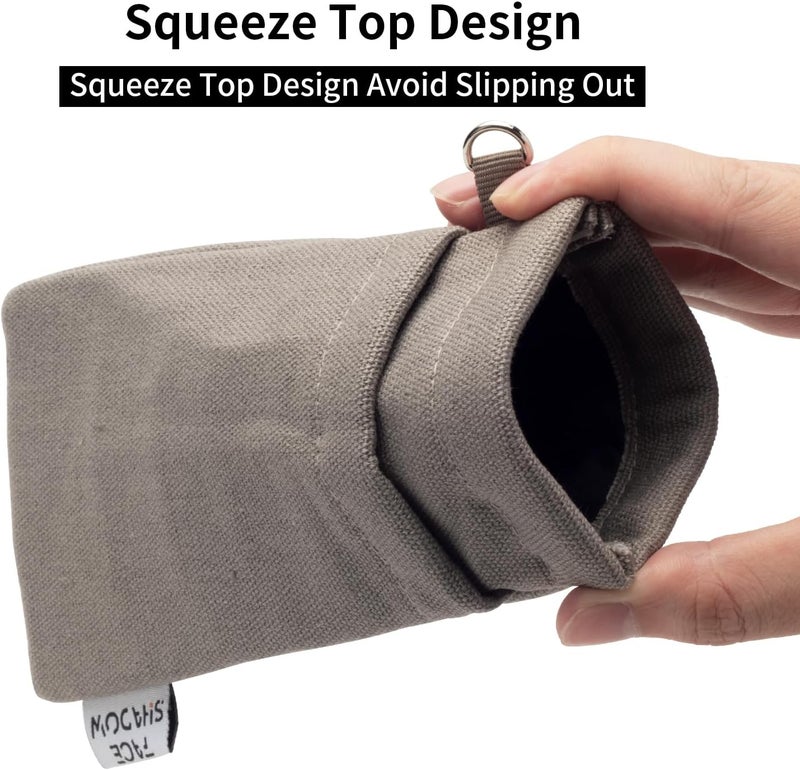 Face Shadow Double Glasses Case Soft Eyeglass Case For Women Men Squeeze Top Sunglasses Case With Cleaning Cloth - Image 2
