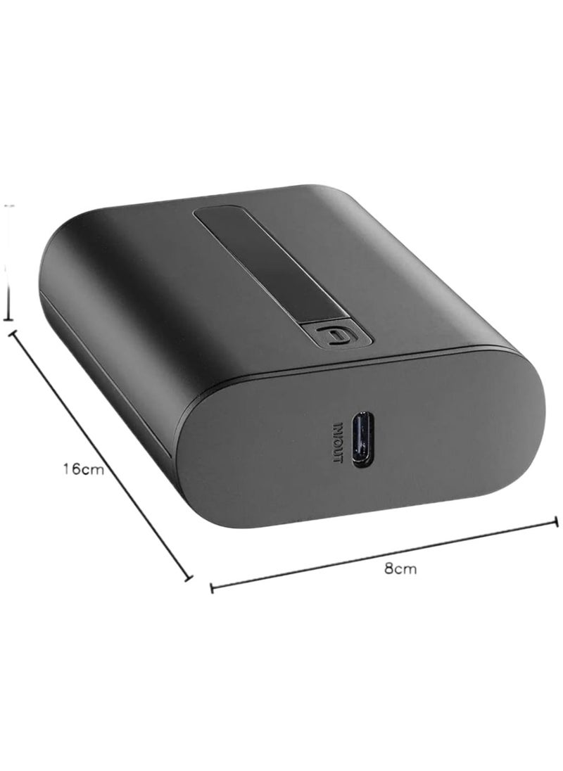 Cellularline - Cellularline - THUNDER - 10,000 mAh power bank with USB-C to USB-C cable - Power Delivery 20W Fast Charging IN (BLACK) COLOUR - Image 1